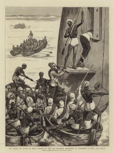 The Prince of Wales in India, Troops of the 43rd Regiment embarking at Cananore to meet the Prince